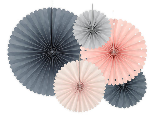 Decorative Rosettes, Mix grey and pink