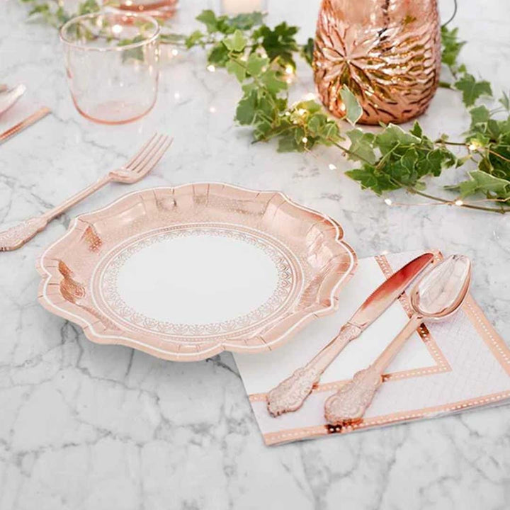 Party Porcelain Rose Gold Cutlery 2
