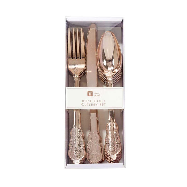 Party Porcelain Rose Gold Cutlery 3