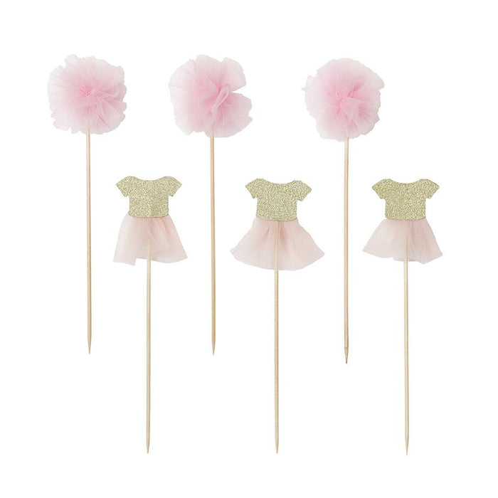 We Heart Pink Cake Toppers