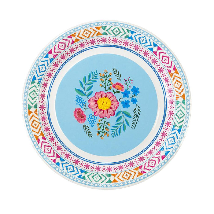 Boho Medium Floral Paper Plates