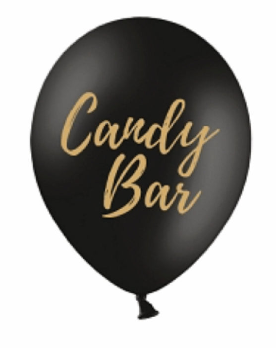 Balloons 30cm, Candy Bar, Chill, Dance Floor, Drinks, Photo Booth, Pastel Black