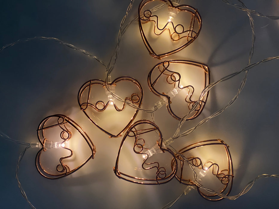 Love Rose Gold String Lights