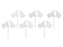 Cupcake toppers 1st Birthday, silver