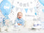 Cupcake toppers 1st Birthday, silver