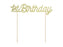 Cake topper 1st Birthday, gold