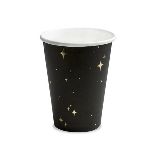 Glitterati Black Star Paper Cups