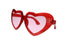 Glasses Mega hearts, red