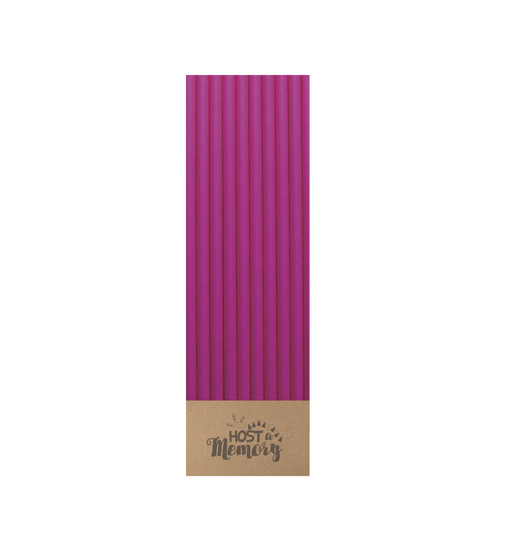 Plain Pink Straws
