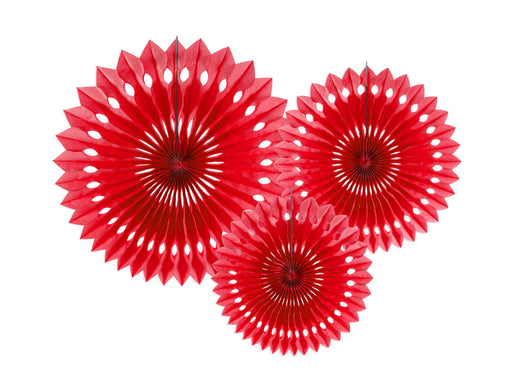 Tissue fan, red, 20-30cm