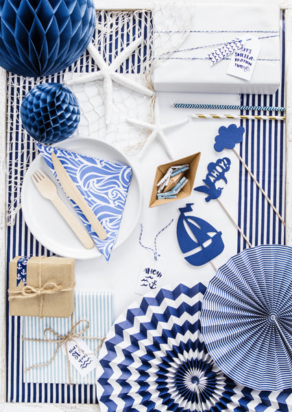 Decorative Rosettes, navy blue