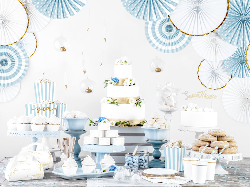 Decorative Rosettes, light cornflower blue