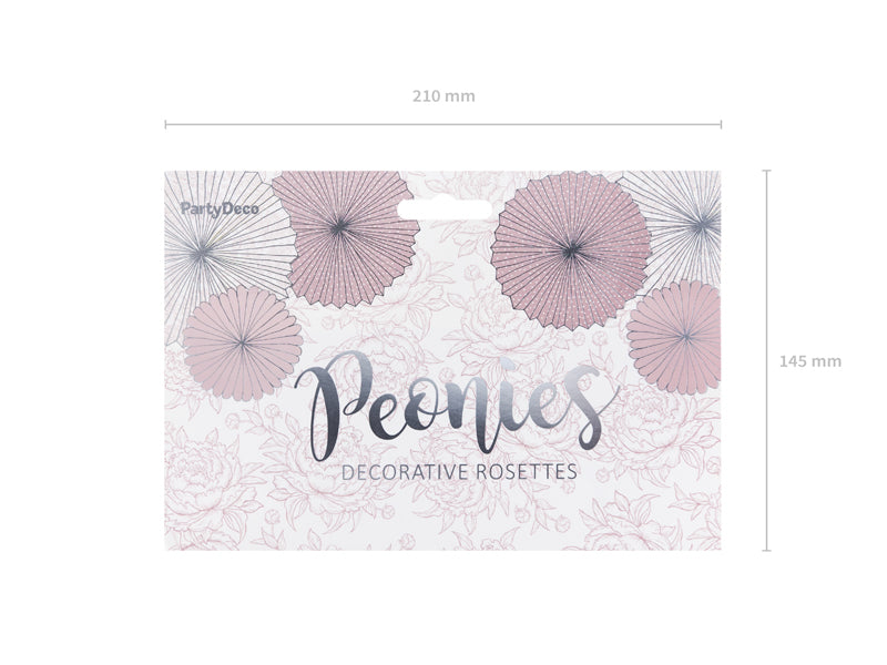 Decorative Rosettes Peonies, mix