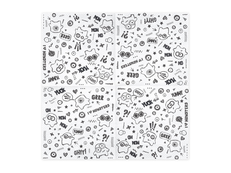Napkins Monsters, 33x33cm