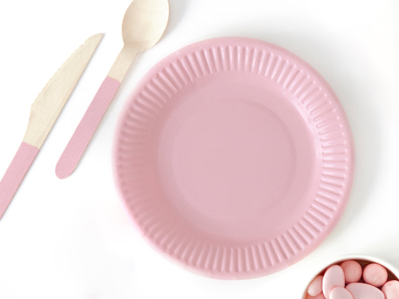 Plates, light powder pink