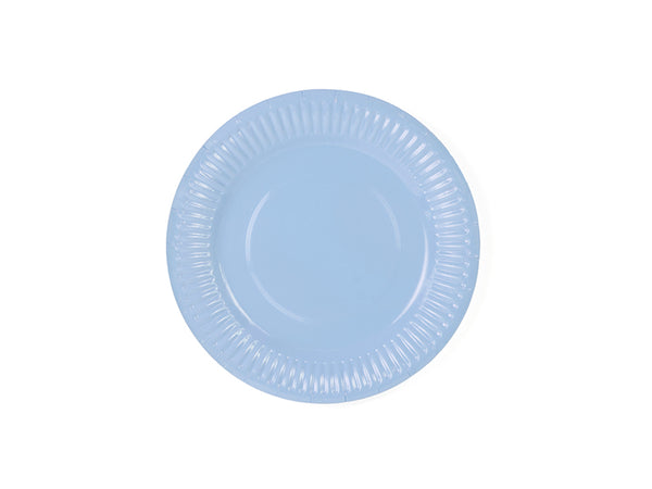 Mr Onederful Plates, pale cornflower blue, 18cm