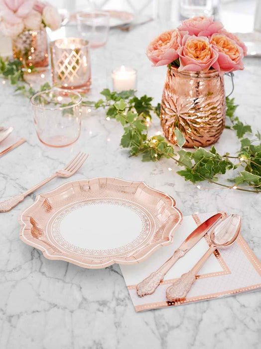 Party Porcelain Rose Gold Plate